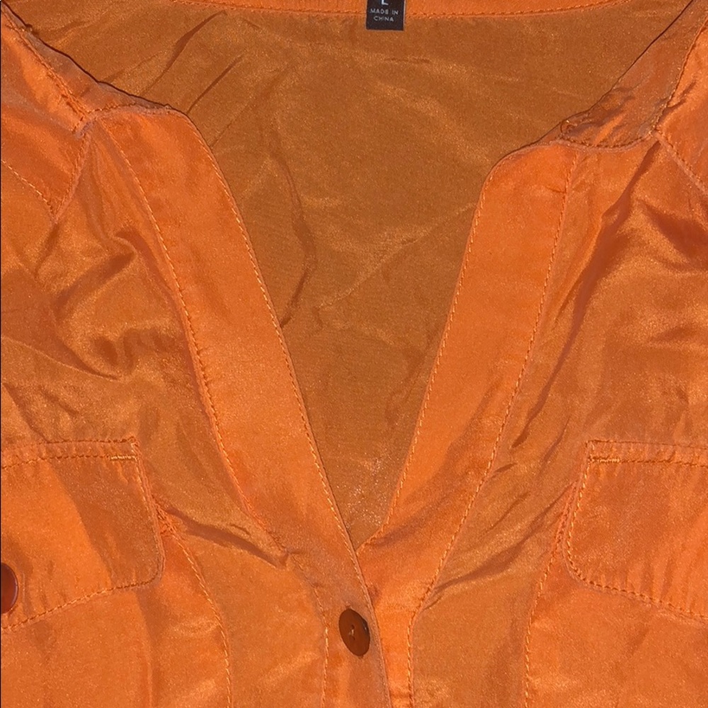 Express Button Down Silk Shirt - image 5